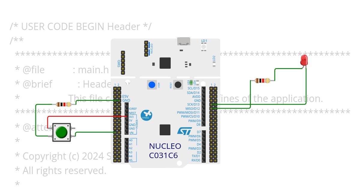 push_botton_led simulation