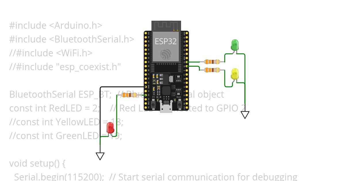ESP32 BT LED Control test 1 simulation