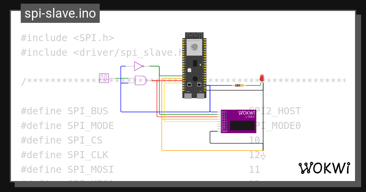 Esp32s3 spi slave wokwi esp32 stm32 arduino simulator