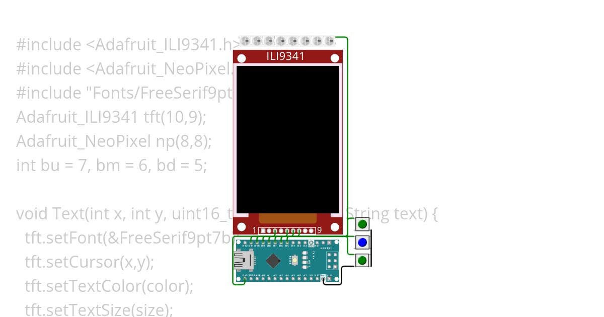Simple display technology for neopixel LED_original simulation