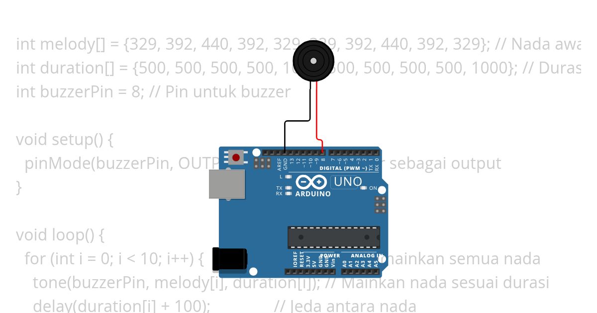 Fix you coldplay Buzzer Component simulation