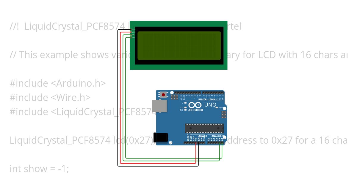 LiquidCrystal_I2C_PCF8574_Lib simulation