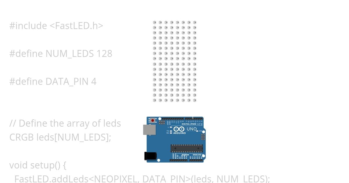 FastLedMatrix_2*8*8_TMP simulation