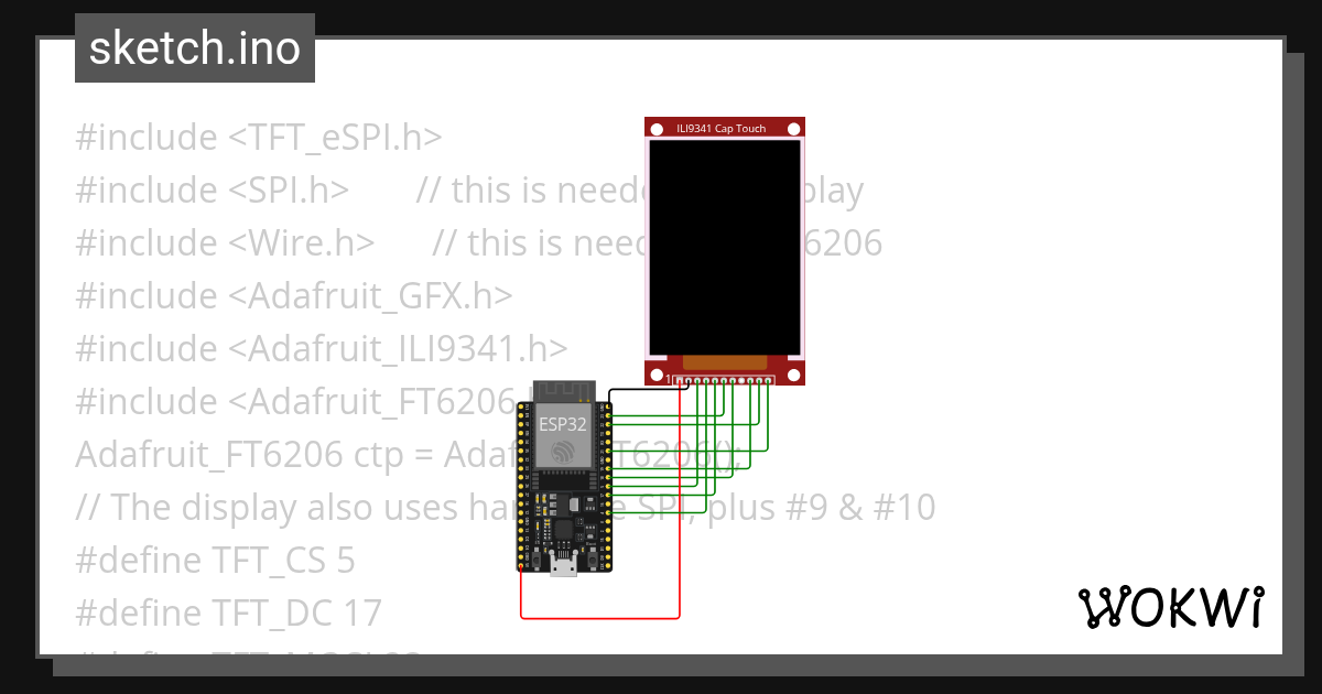 test_TFT - Wokwi ESP32, STM32, Arduino Simulator