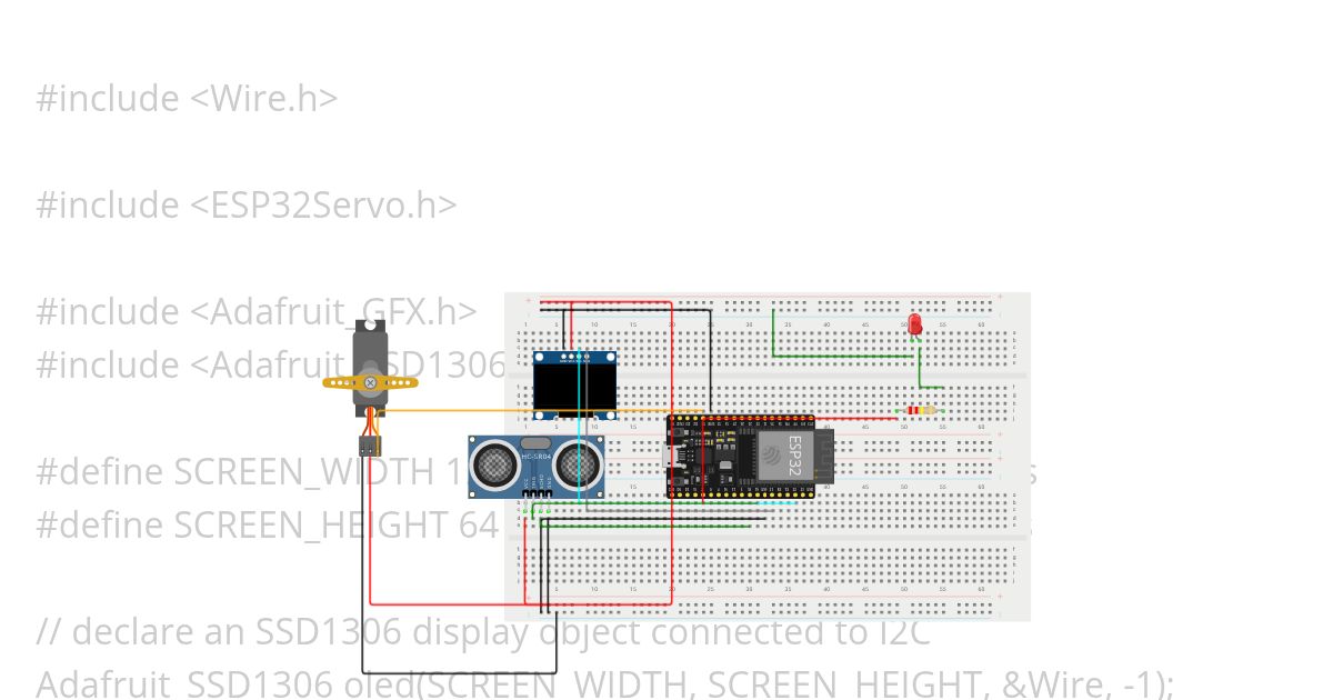Servo spin on distance simulation