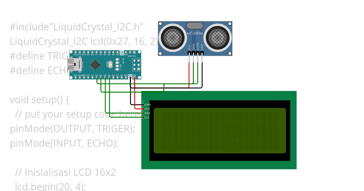 Sensor jarak ultrasonic simulation