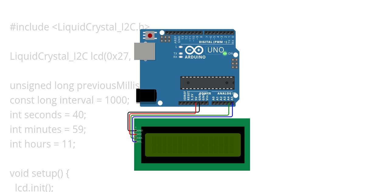 digilcd clock simulation