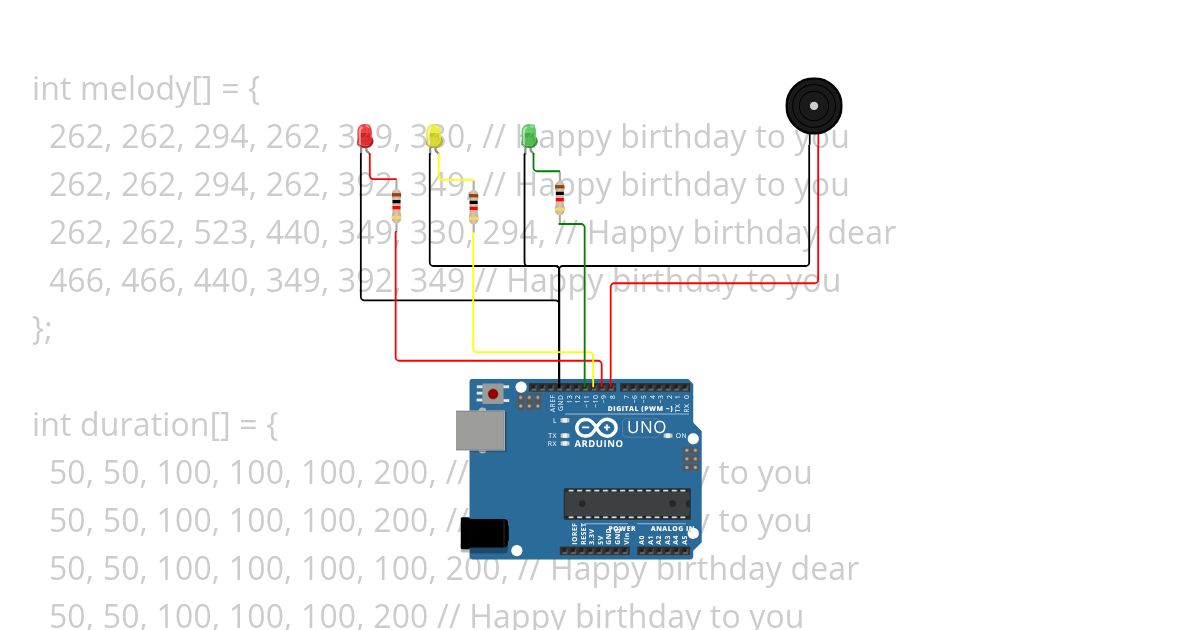 Happy birthday song and trafic signal simulation