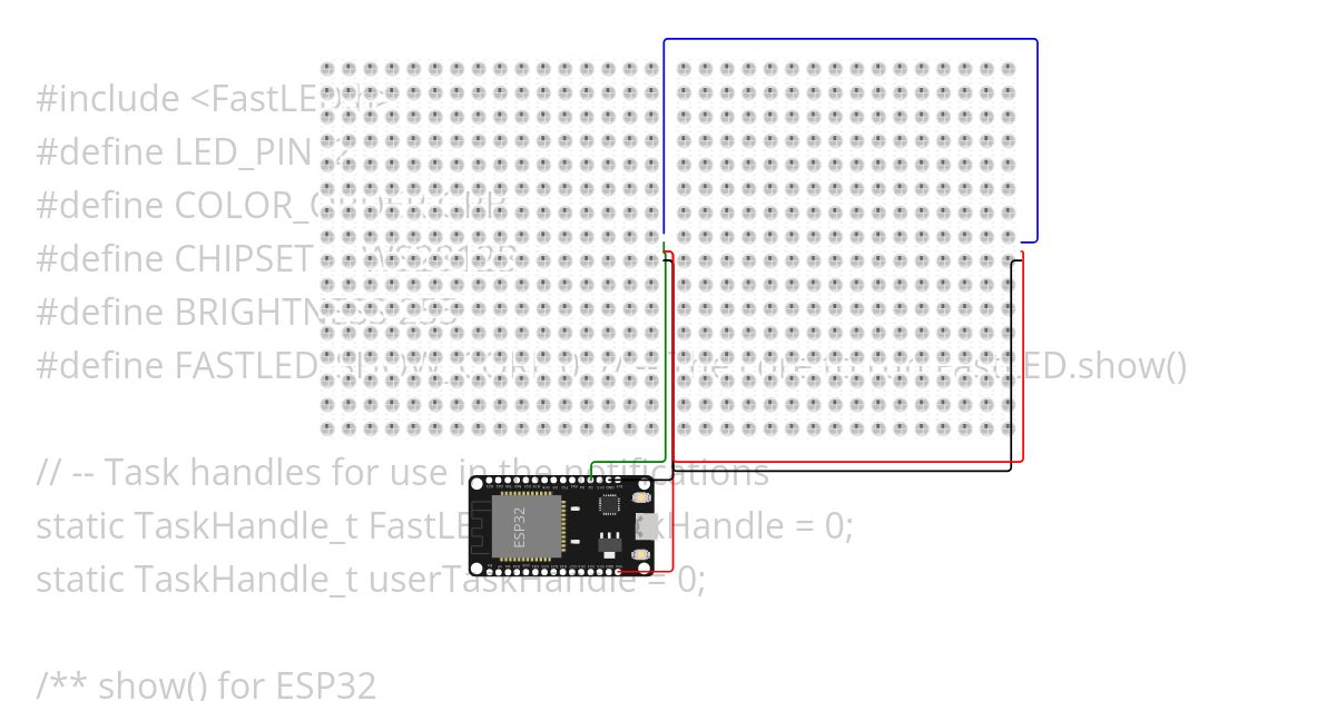 2x 16x16 FastLED.h Matrix Relogio  simulation