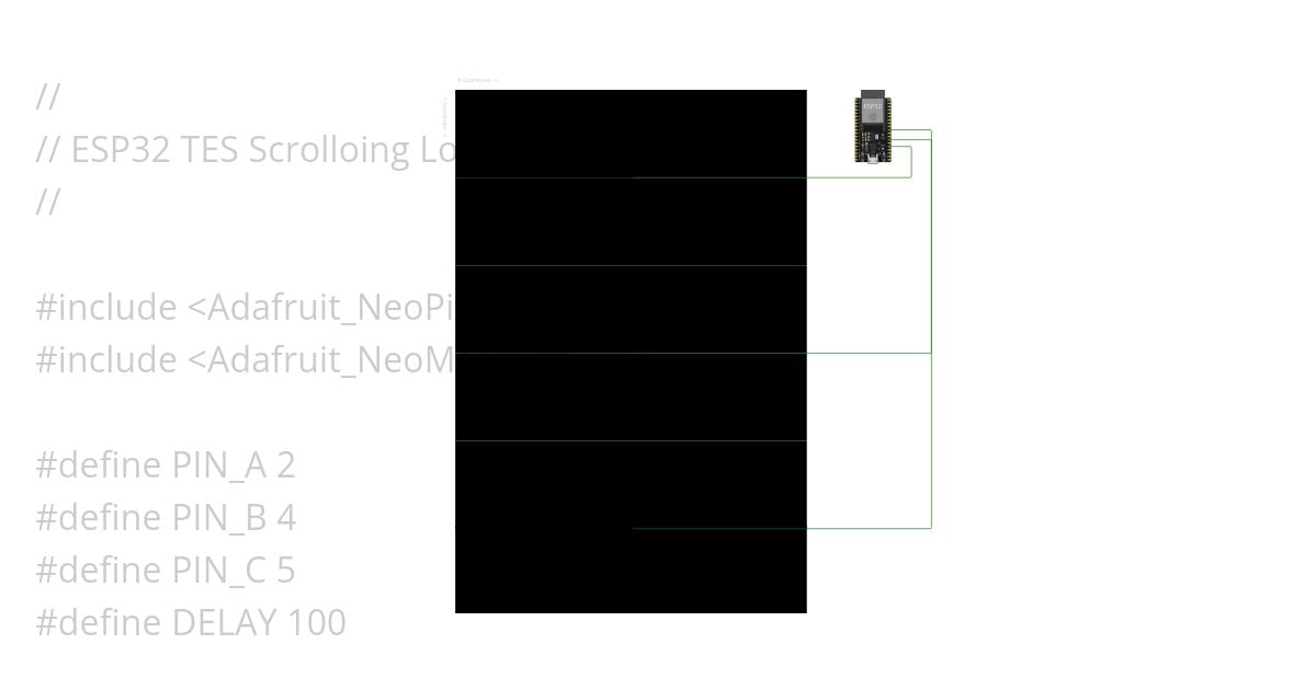 ESP32 TES Logo 44x66 - 3 Matrices simulation