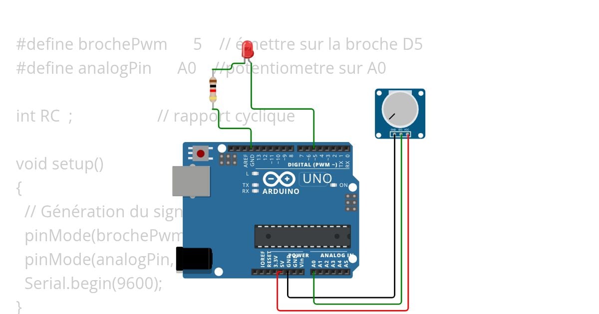 Dimming Led simulation