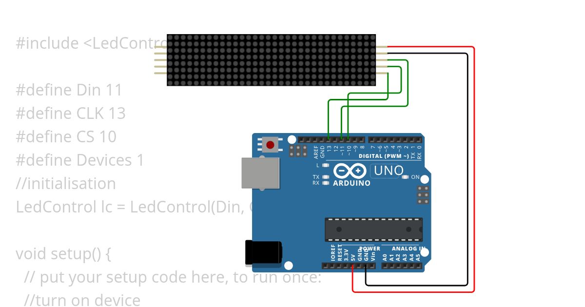 led dot matrix for yt simulation