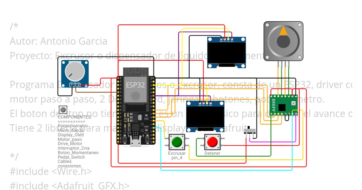 Dispensador Oled grafico12  2 DISPLAY  simulation