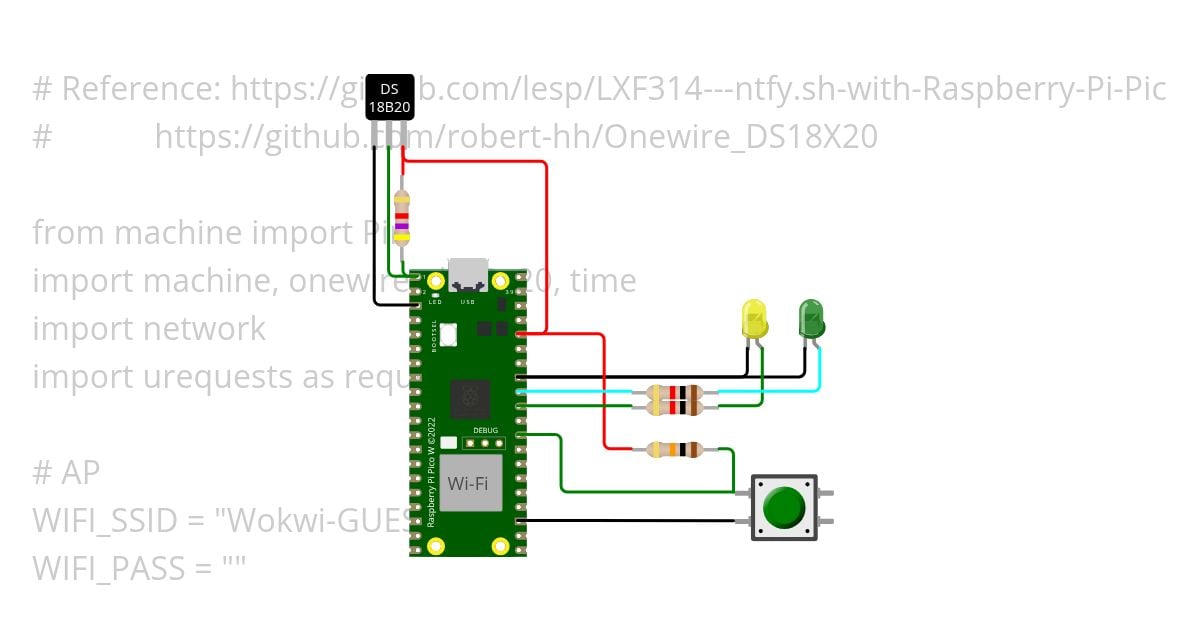Micropython ntfy.sh Pi Pico W simulation