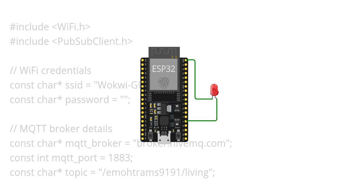 led mqtt simulation