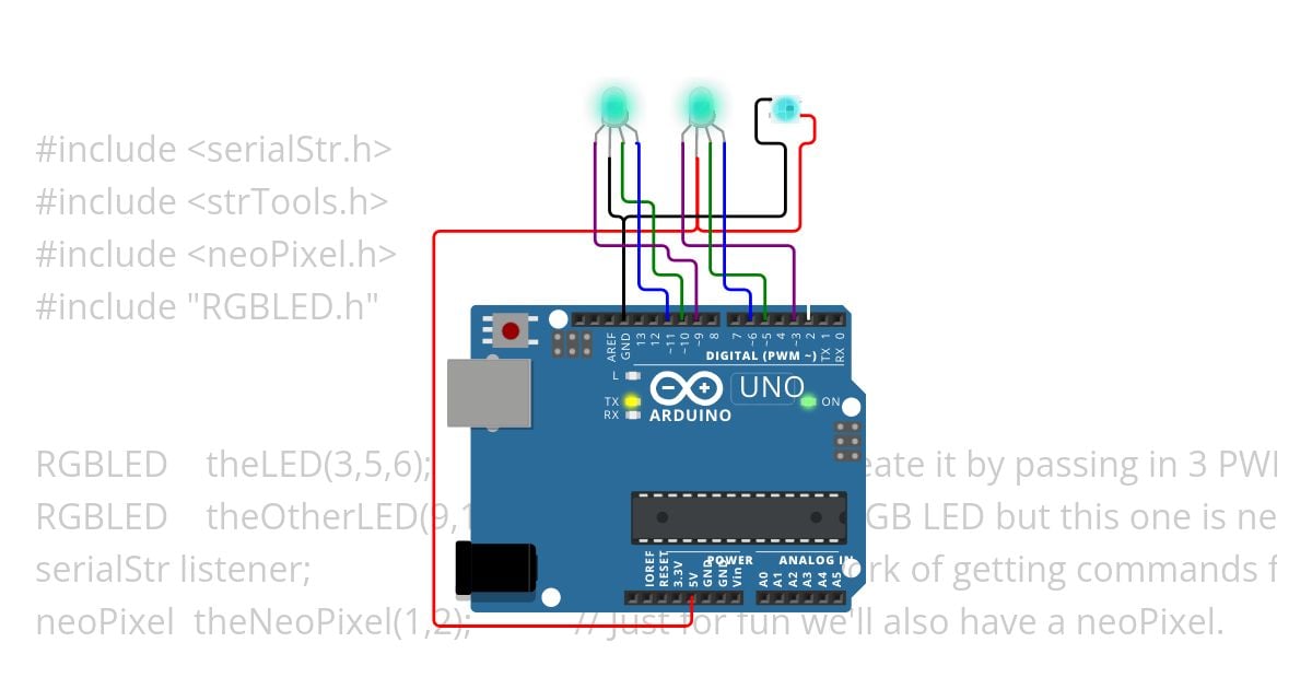 RGB LED Challenge simulation