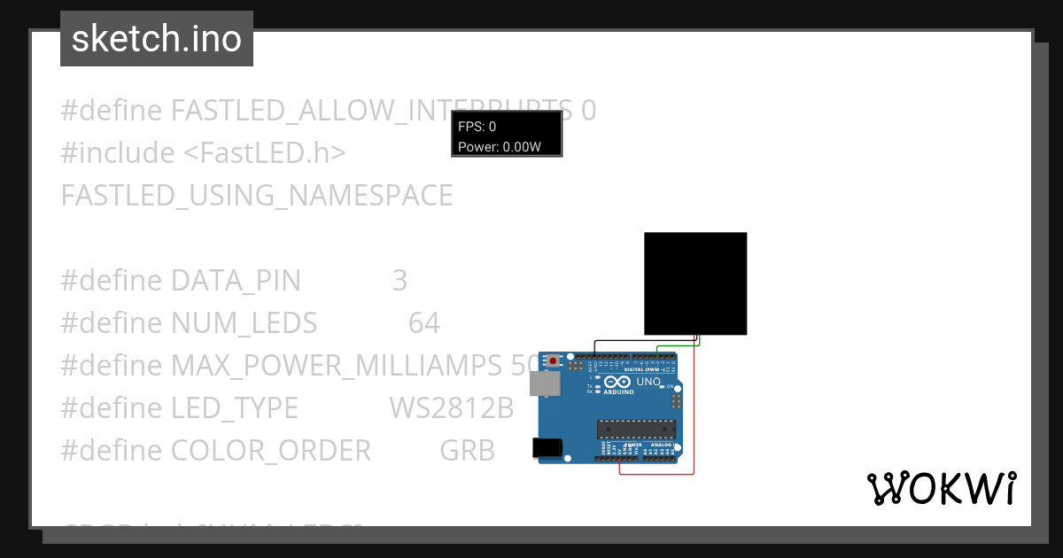 FastLED - Wokwi ESP32, STM32, Arduino Simulator
