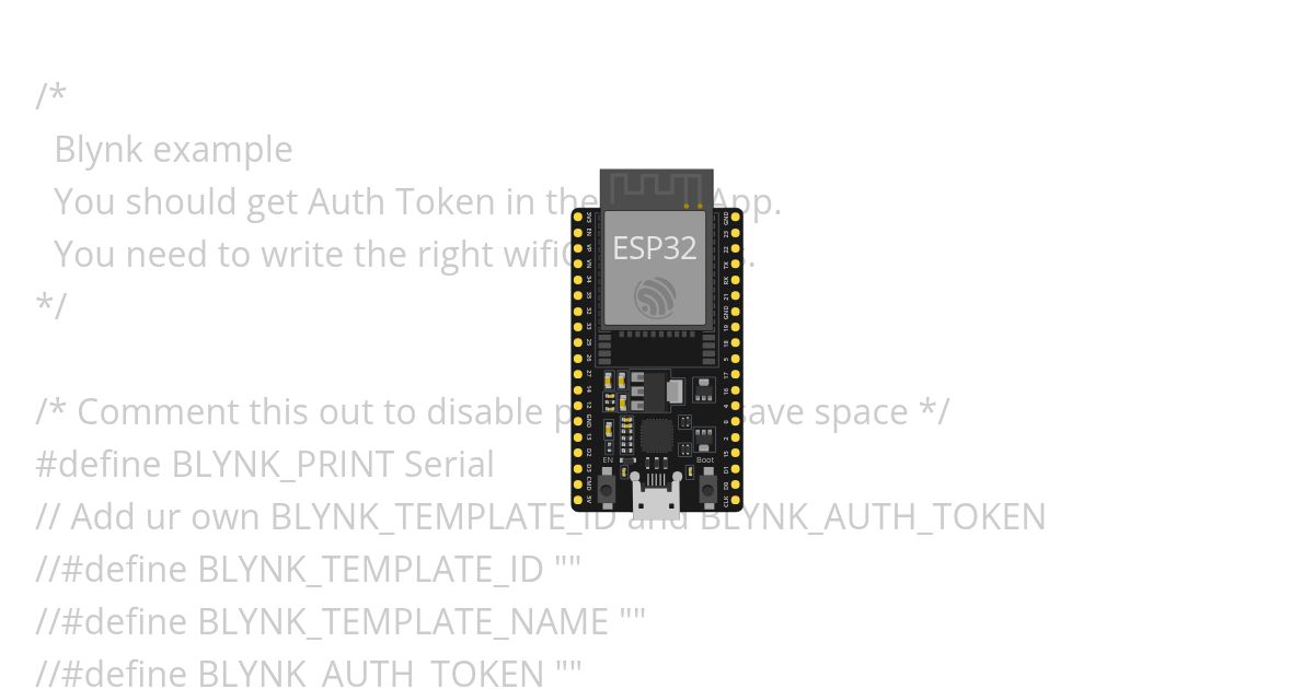 ESP32 Blynk Template simulation