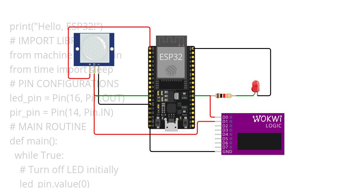 LAB 3 PART B EXERCISE MOTION SENSOR (PIR) simulation