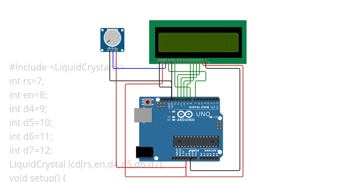 LCD display  simulation