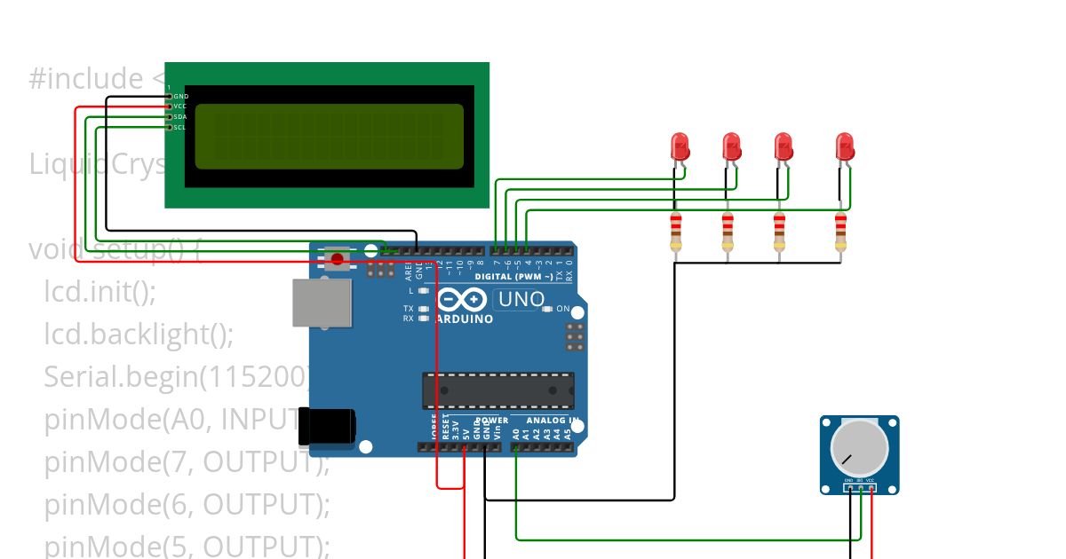 led potentiometre simulation