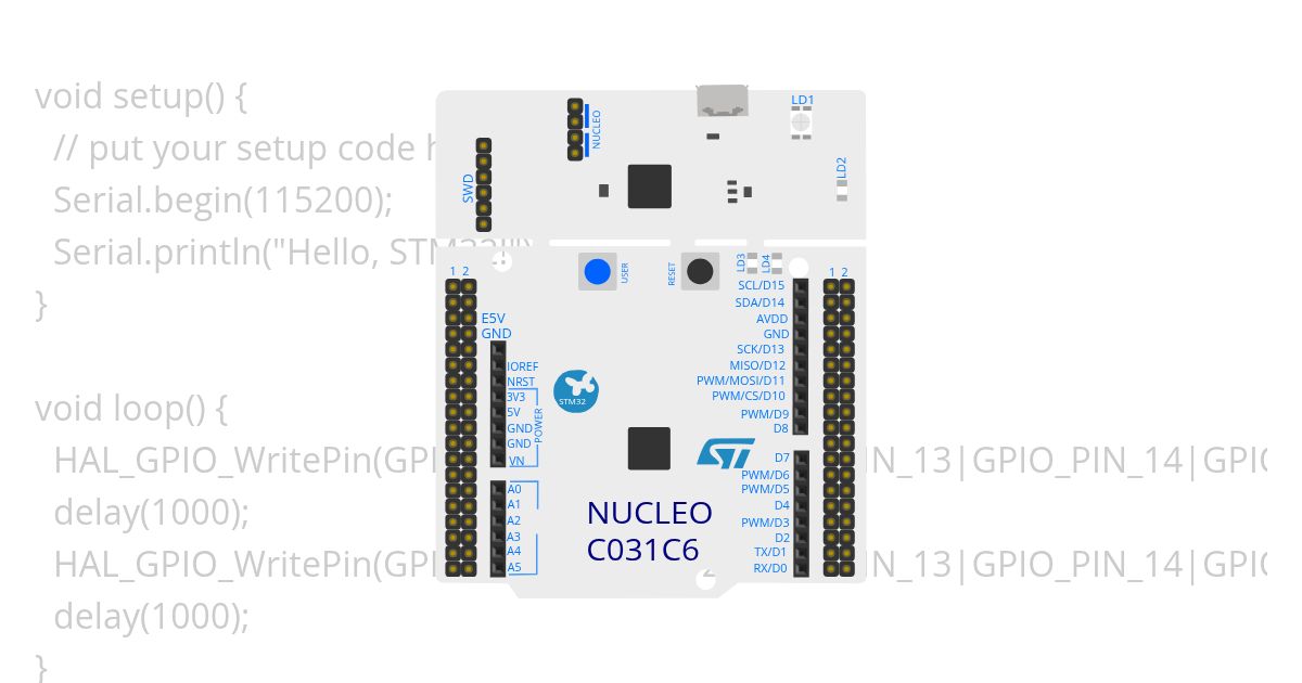 stm32.led yakıp söndürme simulation