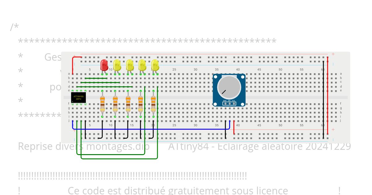 Eclairage aléatoire maisons simulation