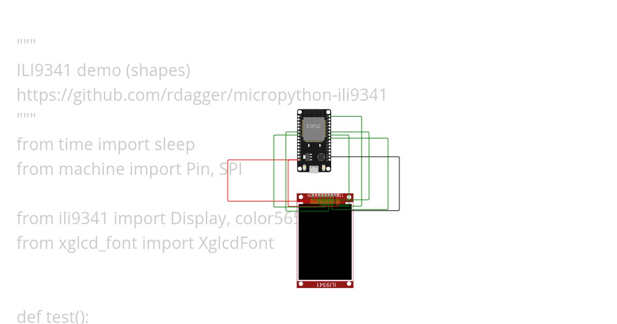 ESP32 ILI9341 simulation
