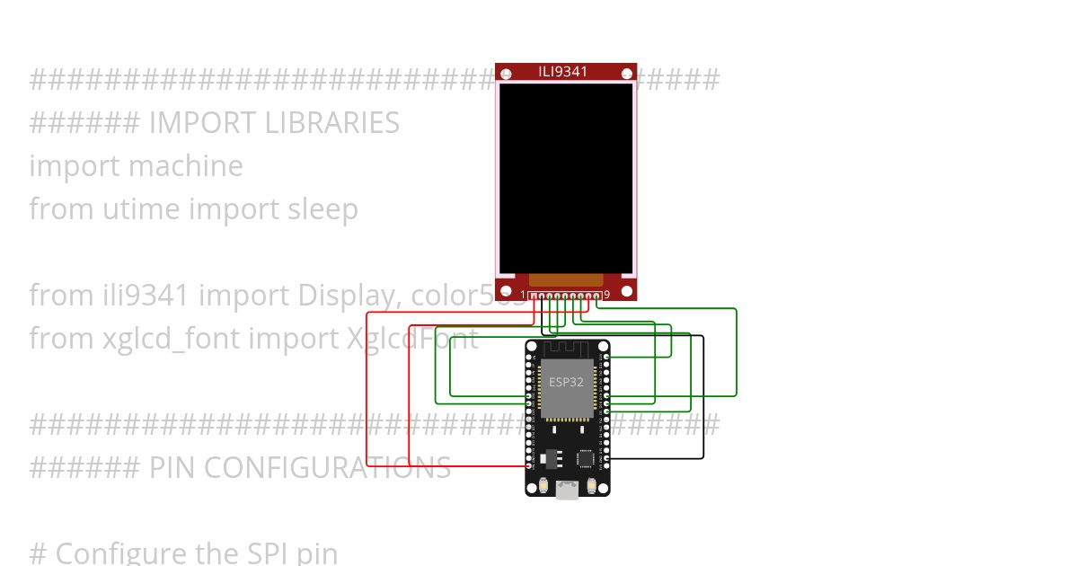 spi: esp32 ili9341 simulation