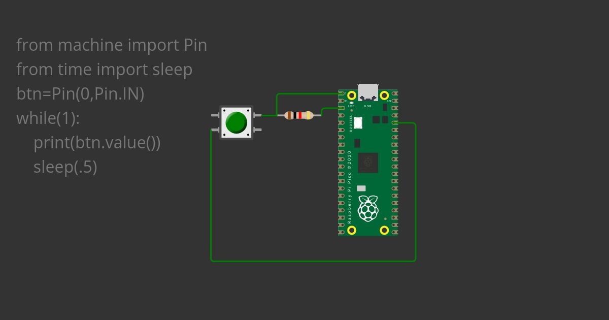 push button using pull up resistor