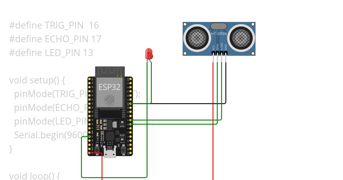 ข้อ 2: ใช้ HC-SR04 วัดระยะทางควบคุม LED simulation