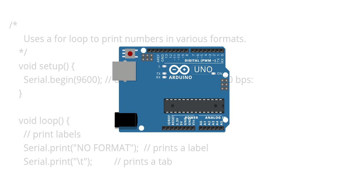 serial.print and base qualifiers simulation
