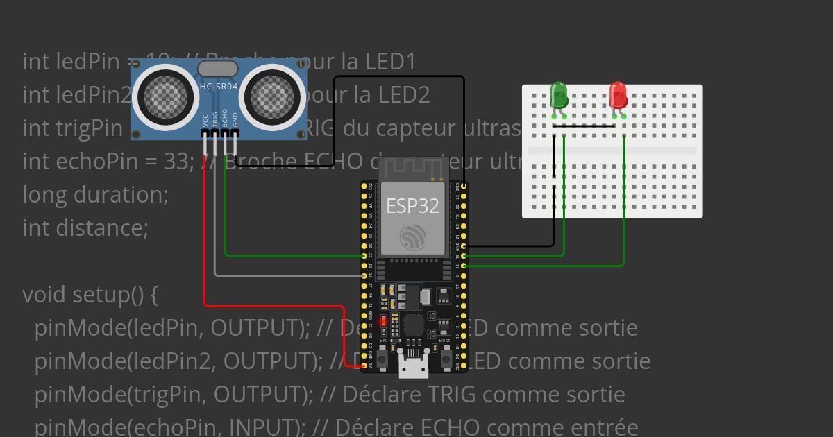 capteur Ultrason/LEDs  Copy le 8