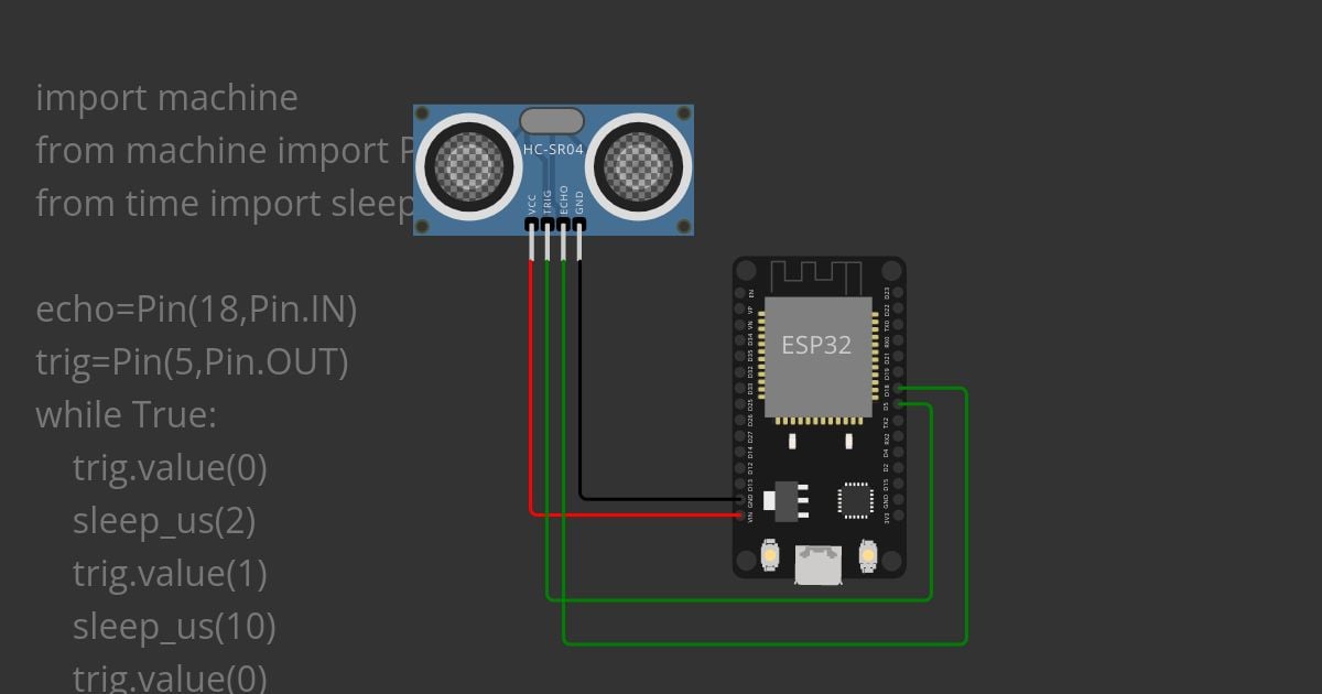 ESP32 HC-SR04 Micropython