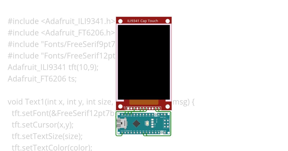 Calculator with tft Touchscreen display  simulation