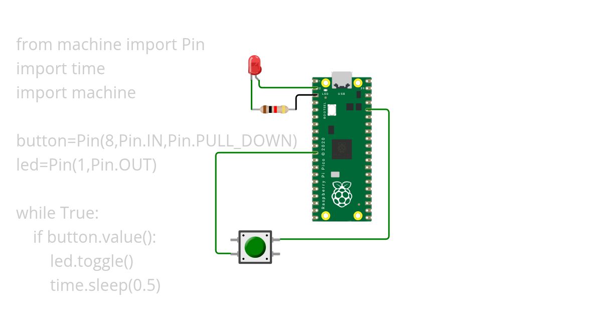 1 sensor pulsador un led Copy simulation