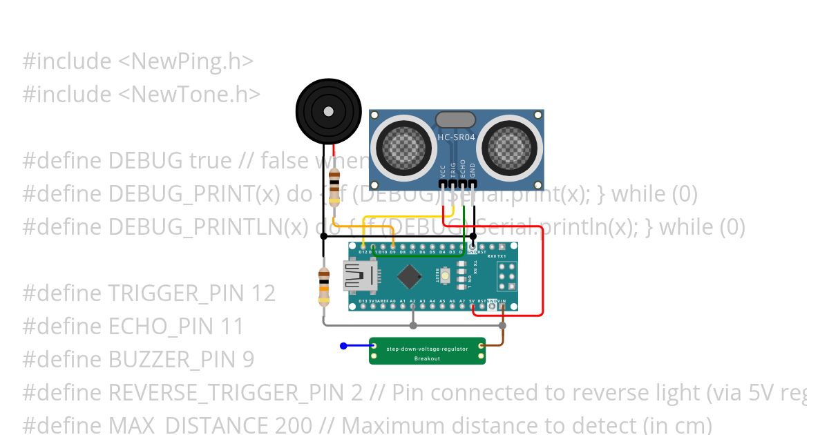 CarReverseWarningSyatem simulation