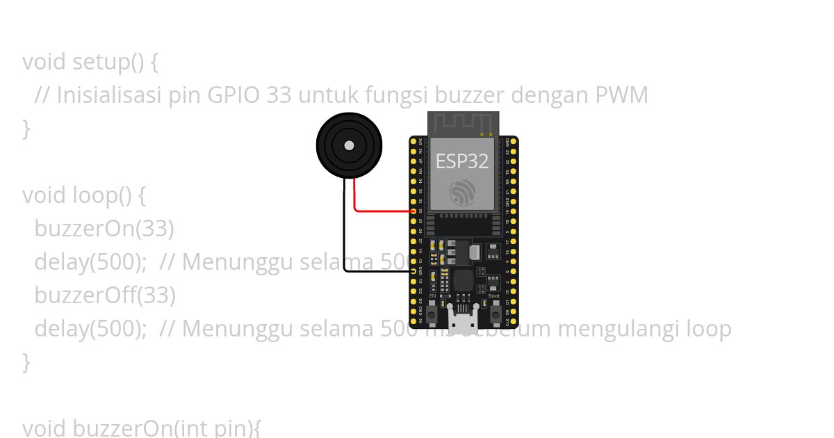 Kelas IoT - 36. Menggunakan Buzzer simulation