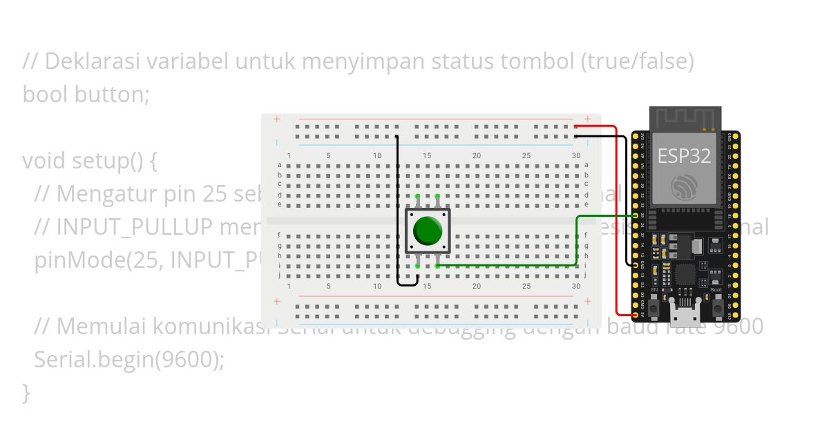 Kelas IoT - 43. Membaca Nilai Push Button simulation