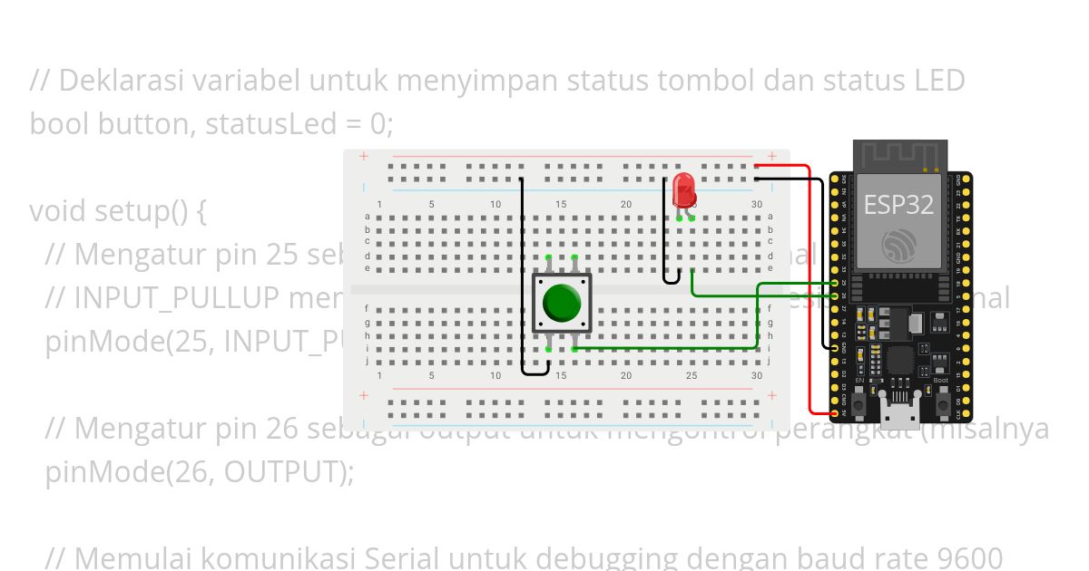 Kelas IoT - 45. Membuat push button sebagai switch simulation
