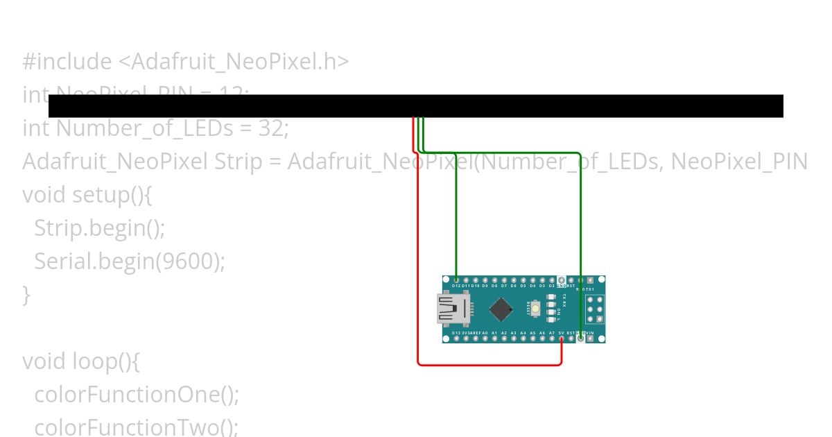 strip Adafruit_NeoPixel, ws2812b canvas  simulation