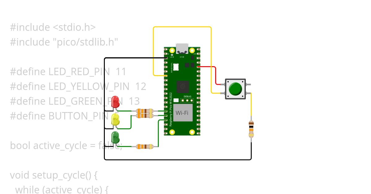 Traffic_light_LEDsRGY_pushbutton_U4IHBr simulation
