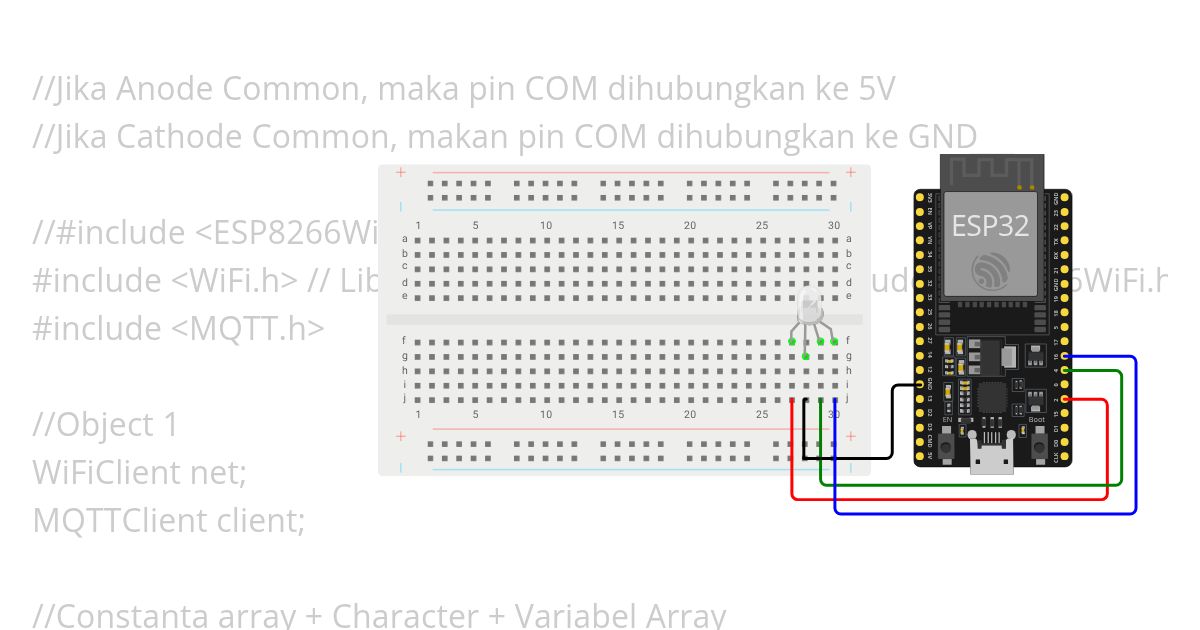 Kelas IoT - 64. Menghubungkan ESP32 ke Broker MQTT simulation