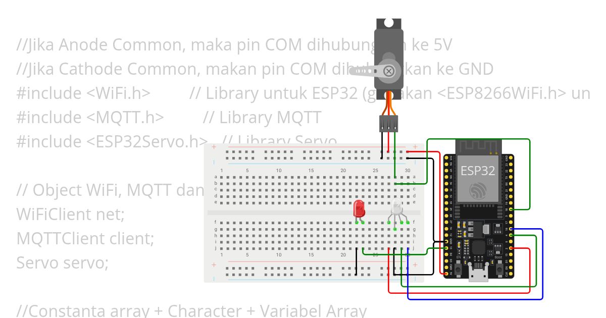 Kelas IoT - 68. Mengendalikan Servo dengan MQTT simulation