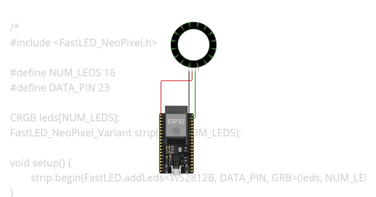 Test-ESP32-NeoLED Ring simulation