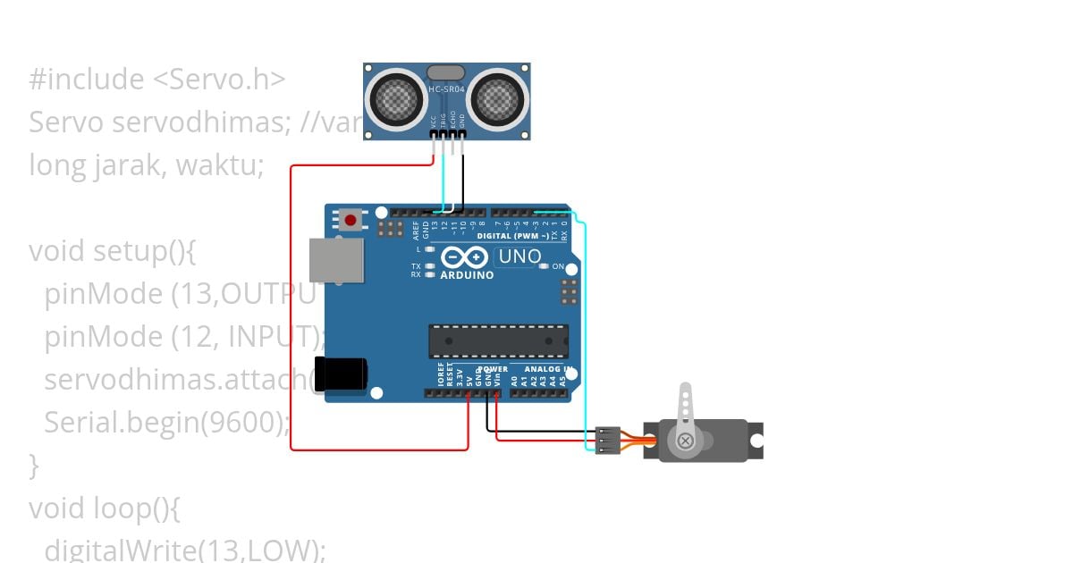 Servo Ultrasonic Dhimas 2Cm simulation
