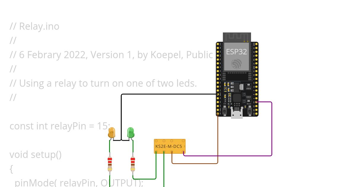 Test-ESP32-Relay DPDT simulation