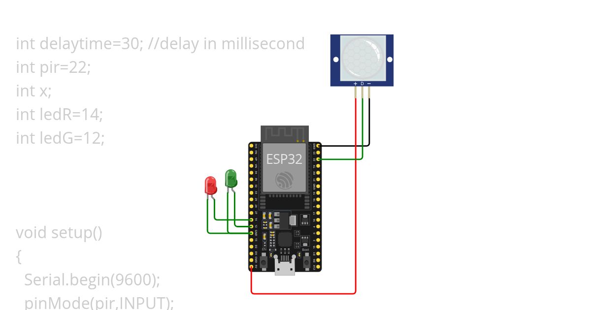 ESP32-PIR simulation