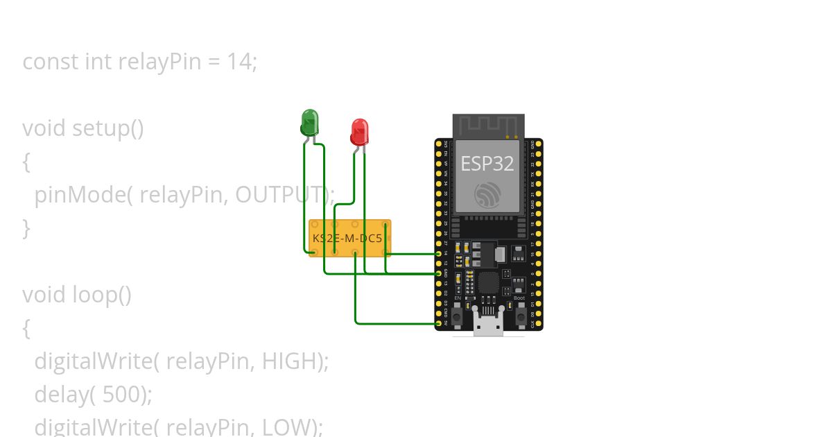 ESP32-Relay DPDT simulation