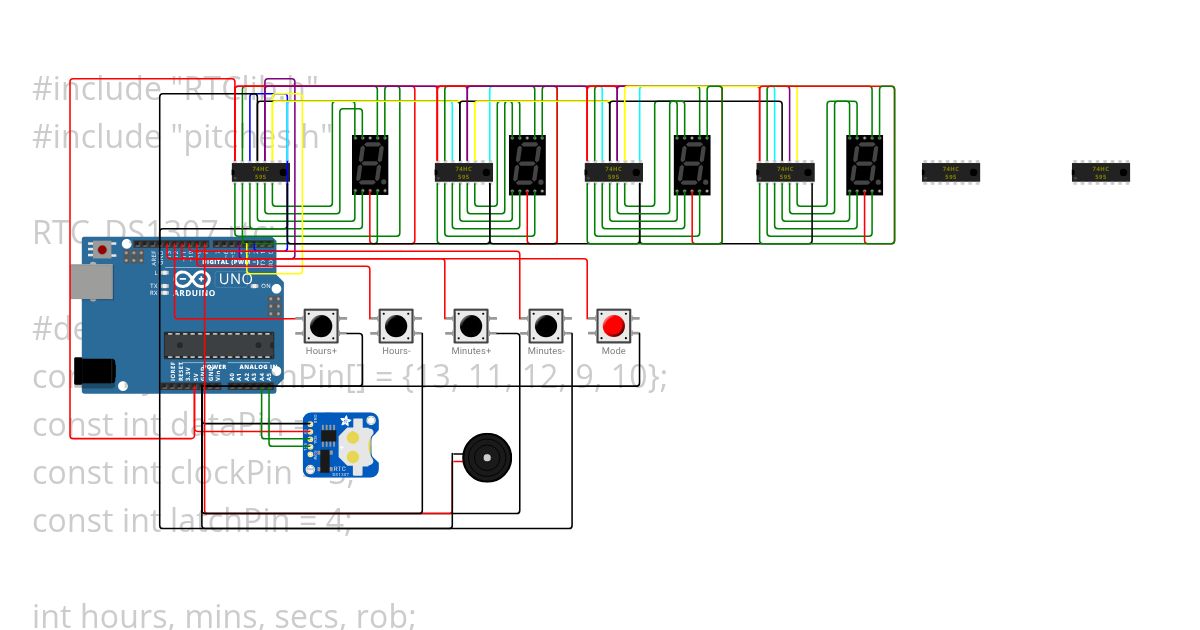ساعت شیفت رجستر  simulation